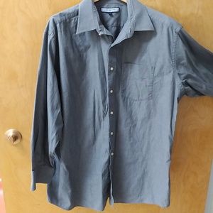 Tommy Hilfiger Mens Long Sleeve Gray Buttom Down